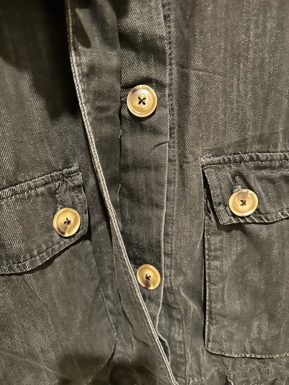 Blank NYC Black Button-Front oversized Denim Jacket - NWT - Picture 3 of 6
